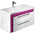 Тумба с раковиной Iddis Color Plus 90 подвесная Белая Розовая