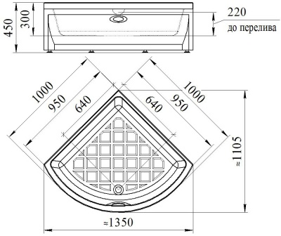 Акриловый поддон для душа Radomir 100x100x45 1-11-0-0-0-004 Белый Акриловый поддон для душа Radomir 100x100x45 1-11-0-0-0-004 Белый