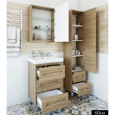 Тумба с раковиной Sanflor Ларго 60 С0002106 Швейцарский вяз