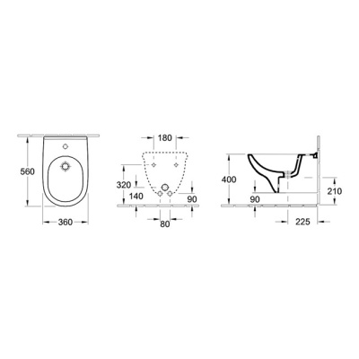 Биде Villeroy&Boch O Novo 54600001 подвесное Белый альпин