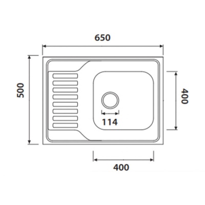 Кухонная мойка Kaiser KSS-6550R Хром