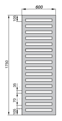 Полотенцесушитель Zehnder Metropolitan Bar MEP-180-060 Белый
