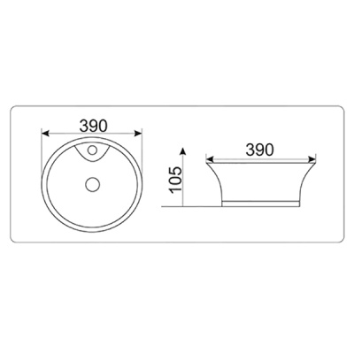 Раковина-чаша CeramaLux 39 9423 Белая