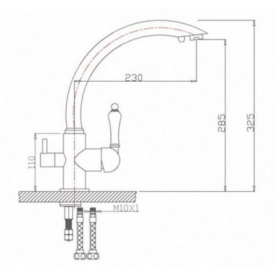 Смеситель для кухни ZorG Clean Water ZR 314 YF-33 WHITE Белый