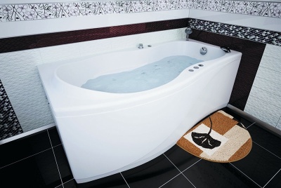 Акриловая ванна Aquanet Borneo 170x90 L 00203909+243000+204668 с гидромассажем