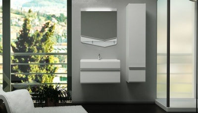 Шкаф пенал Velvex Cub 155 ppCUB.155-21.21 подвесной Белый