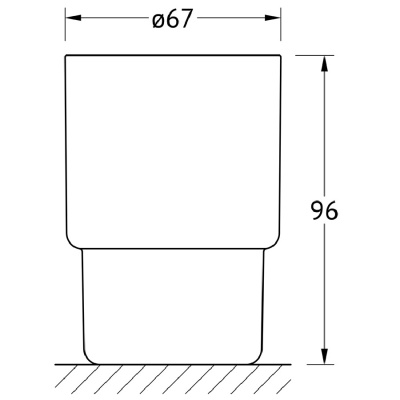Стакан для зубных щеток Artwelle Universell ASP 001 Белый матовый