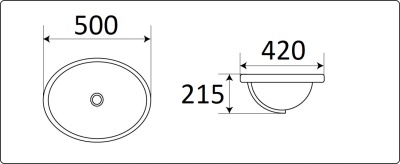 Раковина CeramaLux 50 1203 Белая