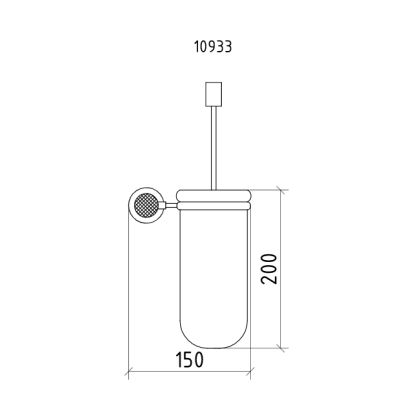 Ершик для унитаза Boheme Royal Cristal 10933-CR Хром