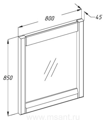 Зеркало Opadiris Лаварро 80 Z0000001991 с подсветкой Венге