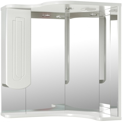 Зеркало со шкафом Mixline Корнер 63 L 524712 с подсветкой Белое