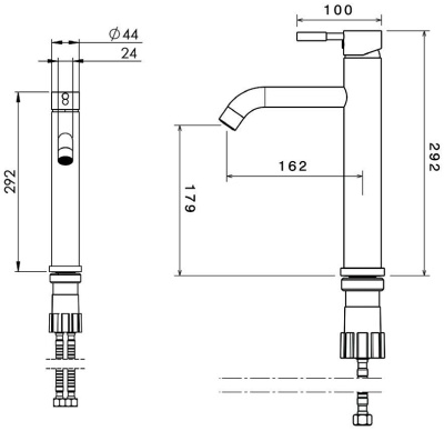 Смеситель для раковины Shouder Marino 0110304 Хром