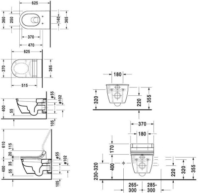 Унитаз Duravit Darling New 25440900001 подвесной без сиденья