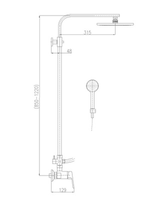 Душевая система Rav Slezak Colorado CO182.5/6 Хром
