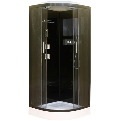 Душевая кабина Niagara NG-1701B 90x90 стекло тонированное задние стенки Черные