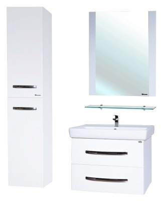 Шкаф пенал Bellezza Рокко 35 подвесной Белый