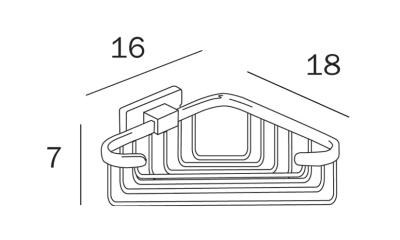 Полка корзина Inda Lea A18310CR угловая Хром