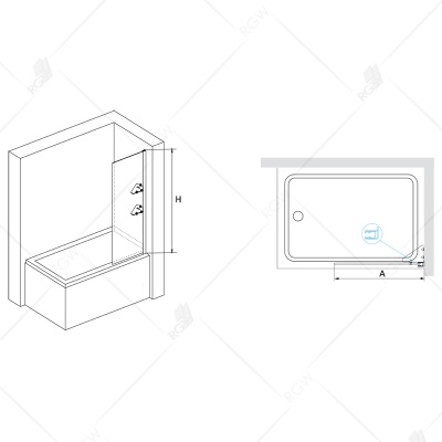 Шторка на ванну RGW Screens SC-53 80x150 профиль Хром стекло прозрачное Шторка на ванну RGW Screens SC-53 80x150 профиль Хром стекло прозрачное