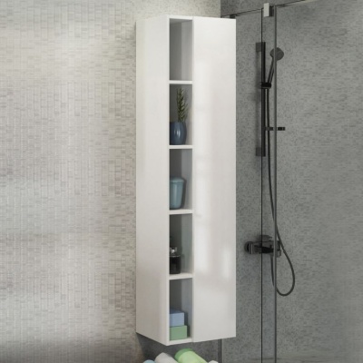 Шкаф пенал Comforty Милан 40 4136467 подвесной Белый глянец