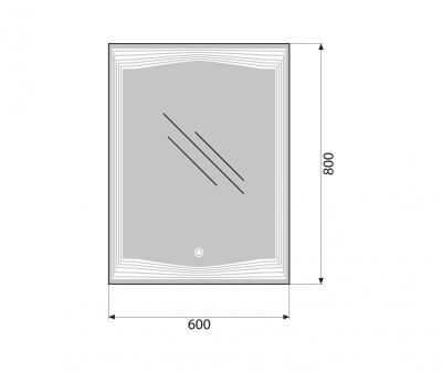 Зеркало BelBagno SPC-LNS 60 с сенсорным выключателем с подсветкой