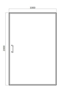 Душевая дверь Bravat Drop 100 BD100.4110A профиль Хром стекло прозрачное