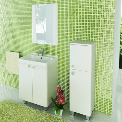 Тумба с раковиной Comforty Флоренция 60 3127387 Белая