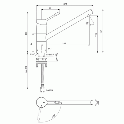 Смеситель для кухни Ideal Standard Ceralook BC295GN Хром