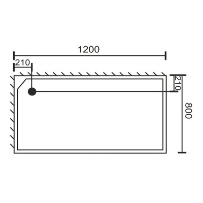 Душевой уголок BellSan Меркурий 120x80 профиль белый, стекло матовое L