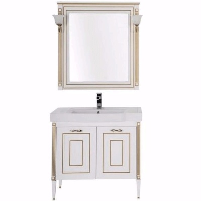 Комплект мебели для ванной Aquanet Паола 90 186382 Белый Золото