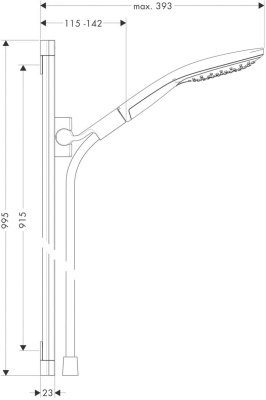 Душевой гарнитур Hansgrohe Raindance Select S 26626000 Хром