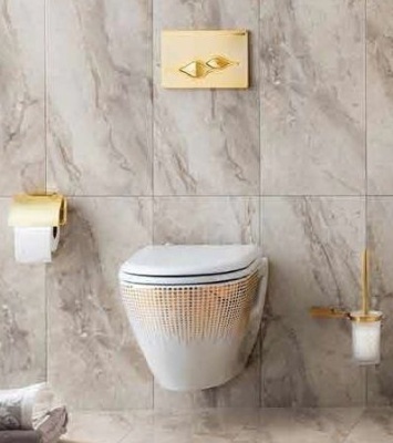 Клавиша смыва Creavit Ufo GP1006.00 Золото матовая