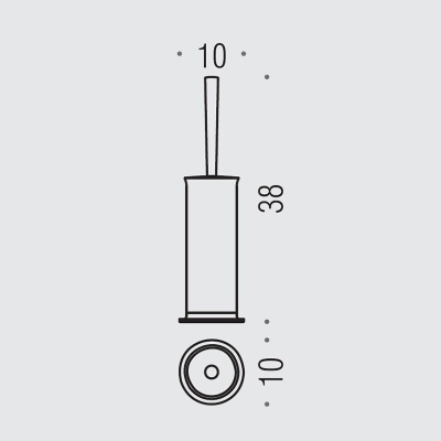 Ершик для унитаза Colombo Design Link B2406.000 Белый, Хром