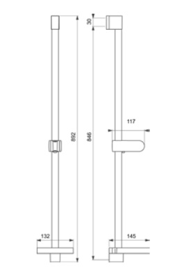 Душевая штанга Vidima Fresh BA220AA Хром