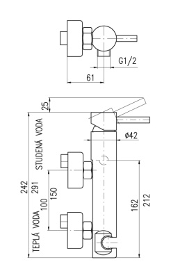 Смеситель для душа Rav Slezak Seina SE980.5 Хром