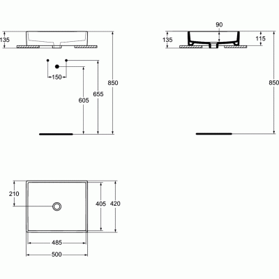 Раковина Ideal Standard Strada 50 K077601 Белая