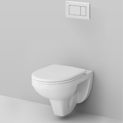 Комплект унитаза с инсталляцией AM.PM Sense IS301.74A1738 с сиденьем Микролифт с Белой клавишей смыва