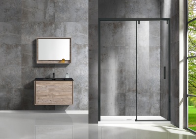 Душевая дверь Vincea Lugano VDS-1L120CLB 120x195 профиль Черный стекло прозрачное
