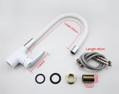 Смеситель для кухни Frap F4453 Белый Хром