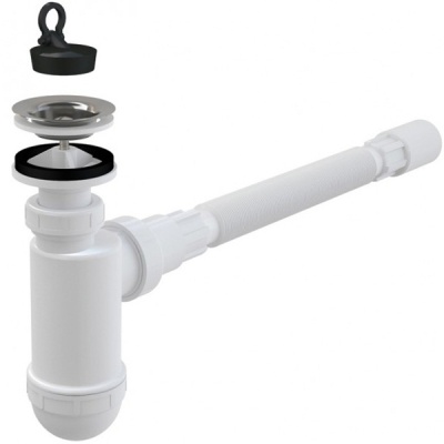 Сифон для раковины Alcaplast A41 Flexi Хром
