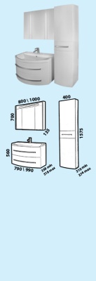 Тумба под раковину Astra Form Венеция 80 в цвете RAL