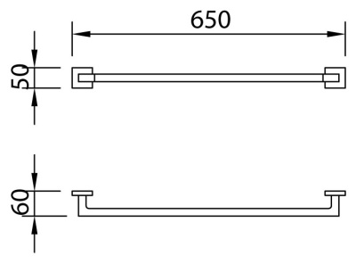 Полотенцедержатель Clever Urban 65 99466 Хром