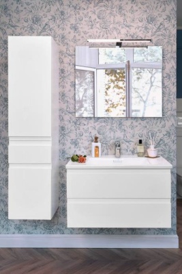 Шкаф пенал Jacob Delafon Madeleine 35 EB2069G-J51 L подвесной Белый матовый