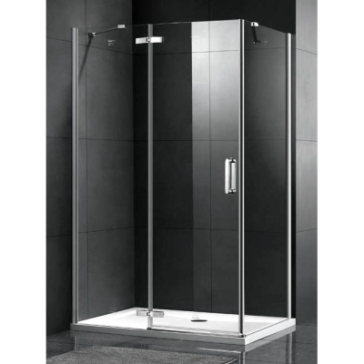Душевой уголок Gemy Fall Tea 120х80 прямоугольный профиль Хром стекло прозрачное
