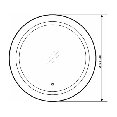 Зеркало Comforty Круг 60 4140524 с подсветкой и сенсорным выключателем Зеркало Comforty Круг 60 4140524 с подсветкой и сенсорным выключателем