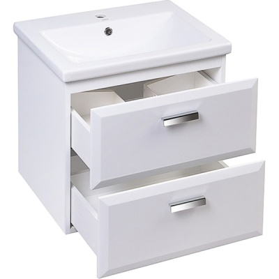 Тумба под раковину Style Line Лотос 60 Люкс Plus подвесная Белая