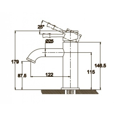 Смеситель для раковины Kaiser Milos 51011-1An Бронза