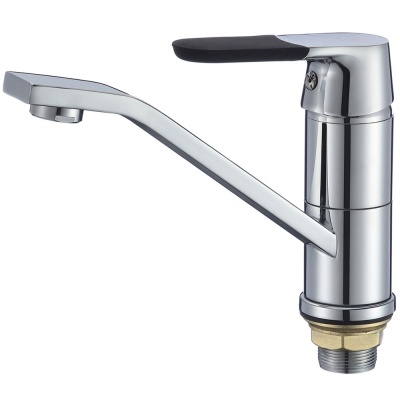 Смеситель для кухни Ростовская Мануфактура Сантехники SL123BL-004F-15 Черный Хром