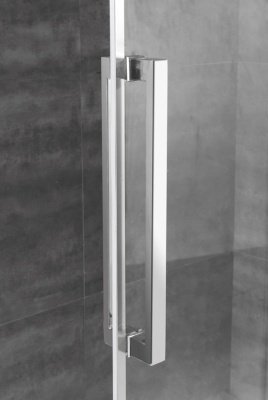 Душевой уголок Cezares Lux Soft AH-1 150x200 профиль Хром стекло прозрачное