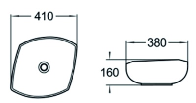 Раковина SantiLine 41 SL-1026 Белая
