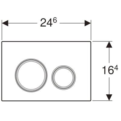 Клавиша смыва Geberit Geberit Sigma 21 115.884.SJ.1 Черная Хром